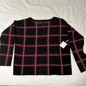 Windowpane Plaid Sweater